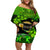 Happy St Patricks Day Off Shoulder Short Dress La Fheile Padraig Shamrock Style - Wonder Print Shop