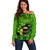 Happy St Patricks Day Off Shoulder Sweater La Fheile Padraig Shamrock Style - Wonder Print Shop