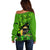 Happy St Patricks Day Off Shoulder Sweater La Fheile Padraig Shamrock Style - Wonder Print Shop