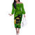 Happy St Patricks Day Off The Shoulder Long Sleeve Dress La Fheile Padraig Shamrock Style - Wonder Print Shop