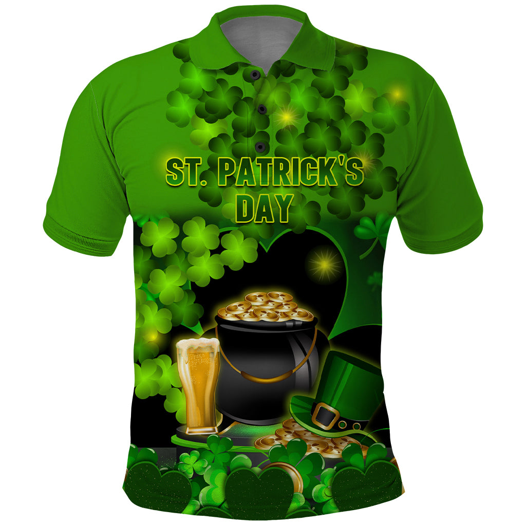 Happy St Patricks Day Polo Shirt La Fheile Padraig Shamrock Style - Wonder Print Shop