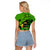 Happy St Patricks Day Raglan Cropped T Shirt La Fheile Padraig Shamrock Style - Wonder Print Shop