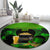 Happy St Patricks Day Round Carpet La Fheile Padraig Shamrock Style