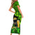 Happy St Patricks Day Short Sleeve Bodycon Dress La Fheile Padraig Shamrock Style - Wonder Print Shop