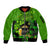 Happy St Patricks Day Sleeve Zip Bomber Jacket La Fheile Padraig Shamrock Style - Wonder Print Shop