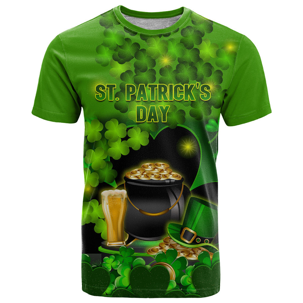 Happy St Patricks Day T Shirt La Fheile Padraig Shamrock Style - Wonder Print Shop