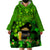 Happy St Patricks Day Wearable Blanket Hoodie La Fheile Padraig Shamrock Style - Wonder Print Shop