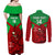 Custom Wales Rugby Couples Matching Off Shoulder Maxi Dress and Long Sleeve Button Shirt 2024 Six Nations Come On Cymru Mascot Sporty - Wonder Print Shop