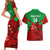 Custom Wales Rugby Couples Matching Short Sleeve Bodycon Dress and Hawaiian Shirt 2024 Six Nations Come On Cymru Mascot Sporty - Wonder Print Shop