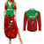 Custom Wales Rugby Couples Matching Summer Maxi Dress and Long Sleeve Button Shirt 2024 Six Nations Come On Cymru Mascot Sporty - Wonder Print Shop