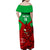 Custom Wales Rugby Family Matching Off Shoulder Maxi Dress and Hawaiian Shirt 2024 Six Nations Come On Cymru Mascot Sporty - Wonder Print Shop