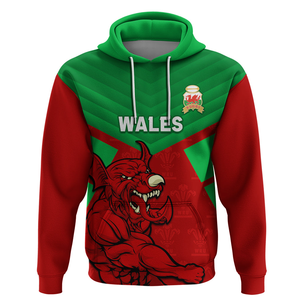 Custom Wales Rugby Hoodie 2024 Six Nations Come On Cymru Mascot Sporty - Wonder Print Shop