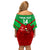 Custom Wales Rugby Off Shoulder Short Dress 2024 Six Nations Come On Cymru Mascot Sporty - Wonder Print Shop