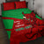 Custom Wales Rugby Quilt Bed Set 2024 Six Nations Come On Cymru Mascot Sporty