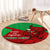 Custom Wales Rugby Round Carpet 2024 Six Nations Come On Cymru Mascot Sporty