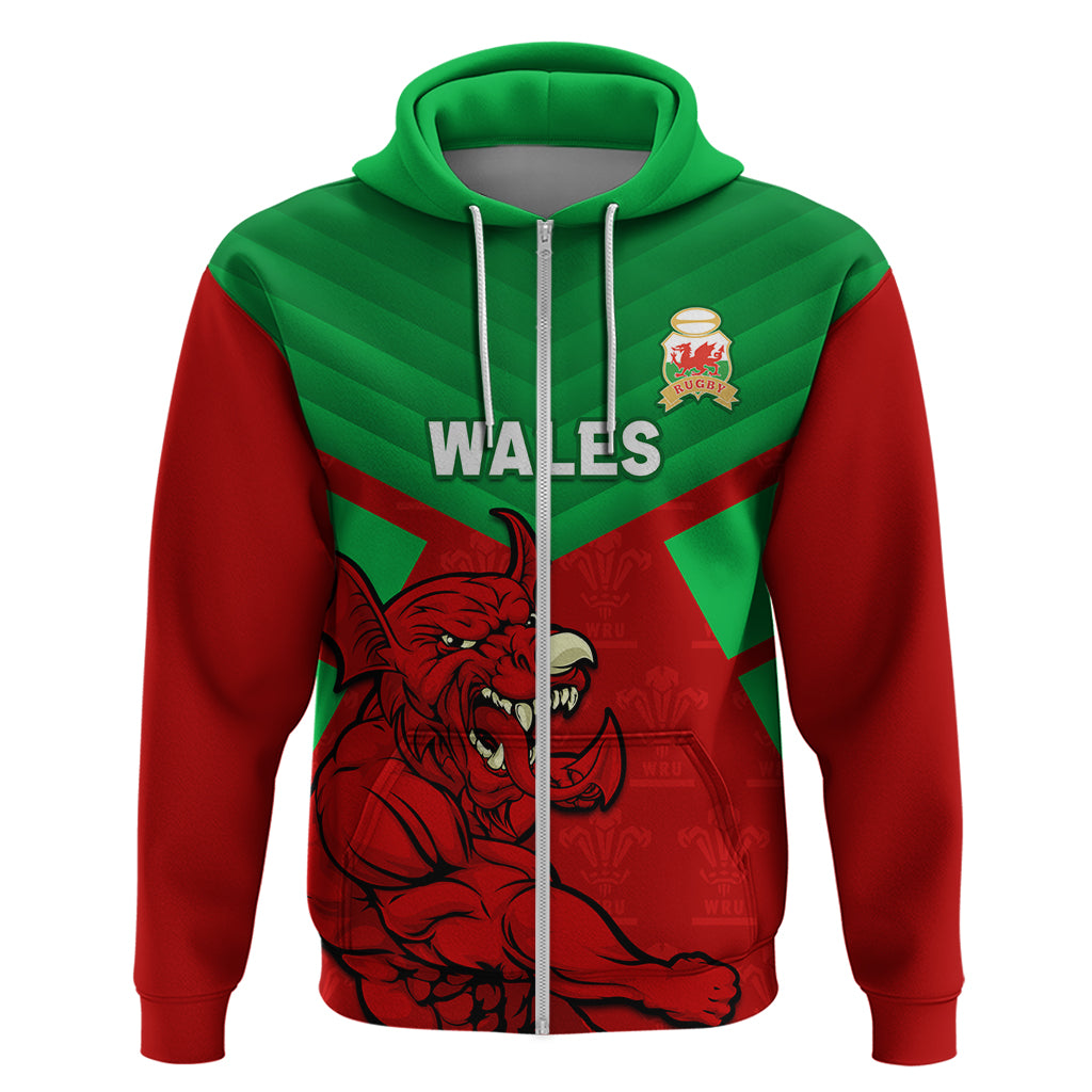 custom-wales-rugby-zip-hoodie-2024-six-nations-come-on-cymru-mascot-sporty