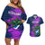 Custom Scotland Rugby Couples Matching Off Shoulder Short Dress and Hawaiian Shirt 2024 Six Nations Go Scottish Thistle - Wonder Print Shop