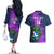 Custom Scotland Rugby Couples Matching Off The Shoulder Long Sleeve Dress and Hawaiian Shirt 2024 Six Nations Go Scottish Thistle - Wonder Print Shop