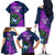 Custom Scotland Rugby Family Matching Off Shoulder Long Sleeve Dress and Hawaiian Shirt 2024 Six Nations Go Scottish Thistle - Wonder Print Shop