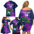 Custom Scotland Rugby Family Matching Off Shoulder Short Dress and Hawaiian Shirt 2024 Six Nations Go Scottish Thistle - Wonder Print Shop