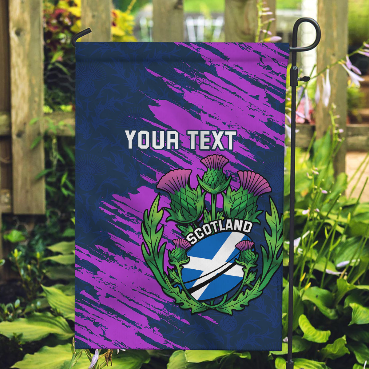 Custom Scotland Rugby Garden Flag 2024 Six Nations Go Scottish Thistle - Wonder Print Shop