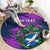 Custom Scotland Rugby Round Carpet 2024 Six Nations Go Scottish Thistle