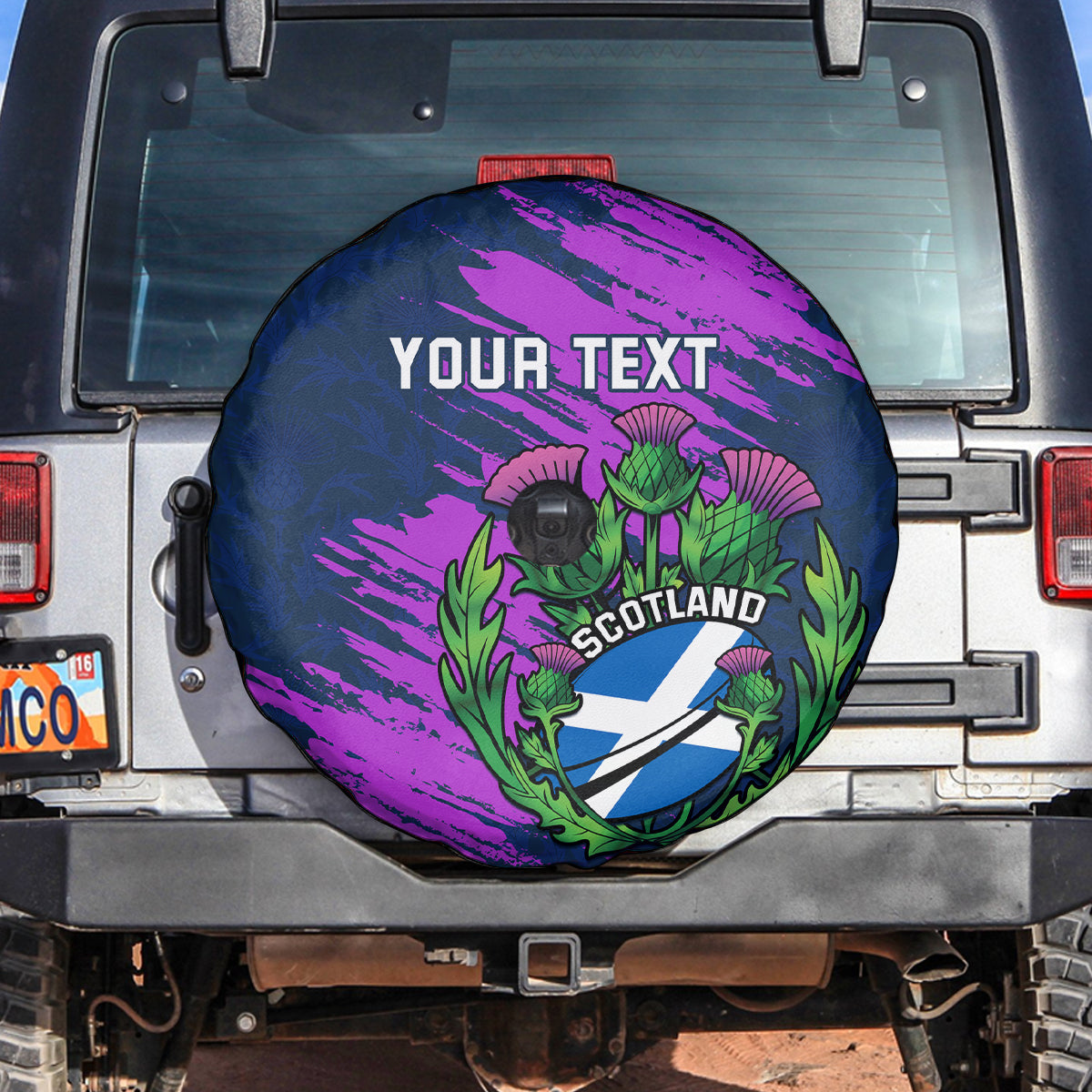 Custom Scotland Rugby Spare Tire Cover 2024 Six Nations Go Scottish Thistle