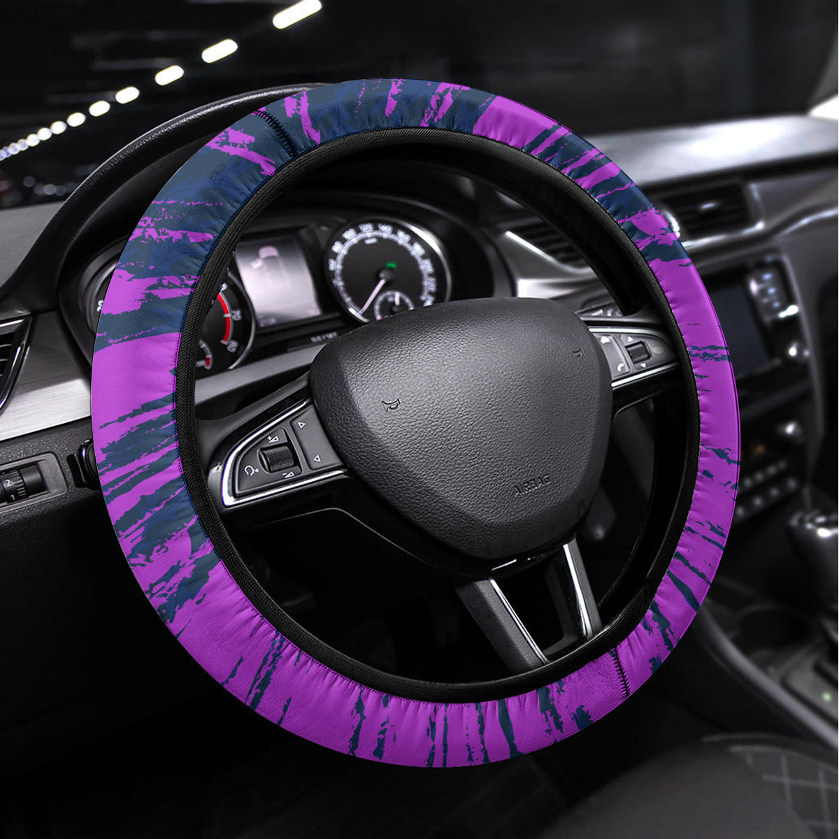 Custom Scotland Rugby Steering Wheel Cover 2024 Six Nations Go Scottish Thistle