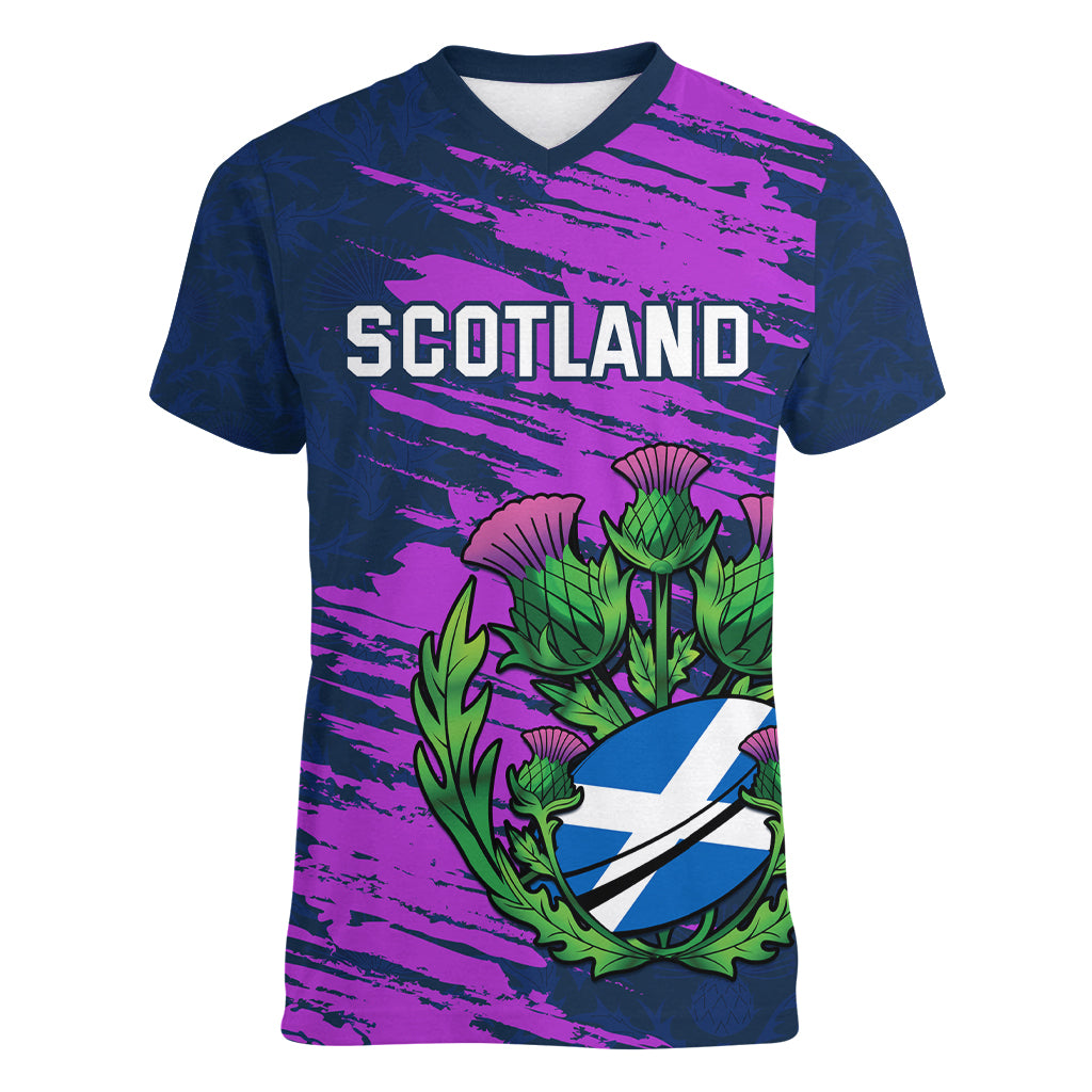 custom-scotland-rugby-women-v-neck-t-shirt-2024-six-nations-go-scottish-thistle