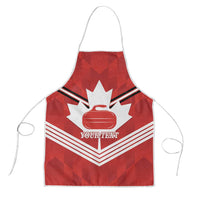 Personalized Canada Curling Apron Maple Leaf Red Version - Wonder Print Shop