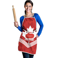 Personalized Canada Curling Apron Maple Leaf Red Version - Wonder Print Shop