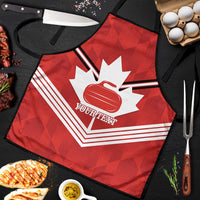 Personalized Canada Curling Apron Maple Leaf Red Version - Wonder Print Shop