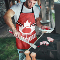 Personalized Canada Curling Apron Maple Leaf Red Version - Wonder Print Shop