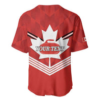Personalized Canada Curling Baseball Jersey Maple Leaf Red Version - Wonder Print Shop