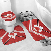 Personalized Canada Curling Bathroom Set Maple Leaf Red Version - Wonder Print Shop