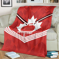 Personalized Canada Curling Blanket Maple Leaf Red Version - Wonder Print Shop