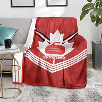 Personalized Canada Curling Blanket Maple Leaf Red Version - Wonder Print Shop