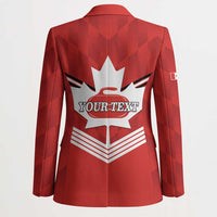 Personalized Canada Curling Blazer Maple Leaf Red Version - Wonder Print Shop