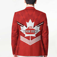 Personalized Canada Curling Blazer Maple Leaf Red Version - Wonder Print Shop