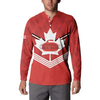 Personalized Canada Curling Button Sweatshirt Maple Leaf Red Version - Wonder Print Shop