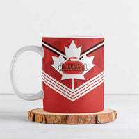 Personalized Canada Curling Ceramic Mug Maple Leaf Red Version - Wonder Print Shop