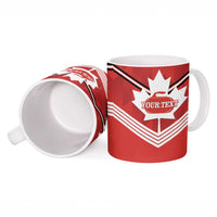 Personalized Canada Curling Ceramic Mug Maple Leaf Red Version - Wonder Print Shop