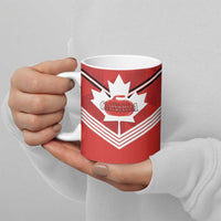 Personalized Canada Curling Ceramic Mug Maple Leaf Red Version - Wonder Print Shop