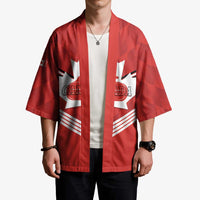 Personalized Canada Curling Kimono Maple Leaf Red Version - Wonder Print Shop