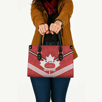 Personalized Canada Curling Leather Bag Maple Leaf Red Version - Wonder Print Shop