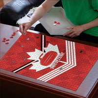 Personalized Canada Curling Puzzle Maple Leaf Red Version - Wonder Print Shop