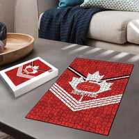 Personalized Canada Curling Puzzle Maple Leaf Red Version - Wonder Print Shop