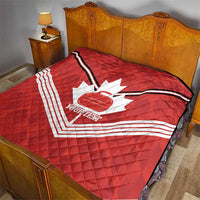 Personalized Canada Curling Quilt Maple Leaf Red Version - Wonder Print Shop