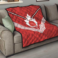 Personalized Canada Curling Quilt Maple Leaf Red Version - Wonder Print Shop