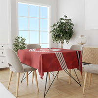 Personalized Canada Curling Tablecloth Maple Leaf Red Version - Wonder Print Shop